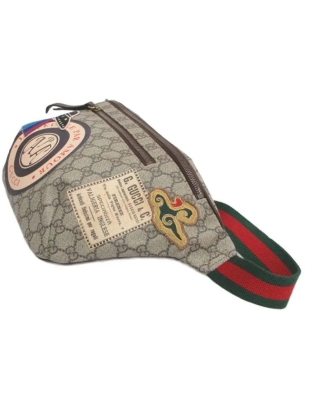 Gucci Courier GG Supreme Belt Bag Shoulder Beige